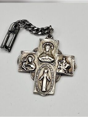 Vintage Cree Sterling Catholic Metal